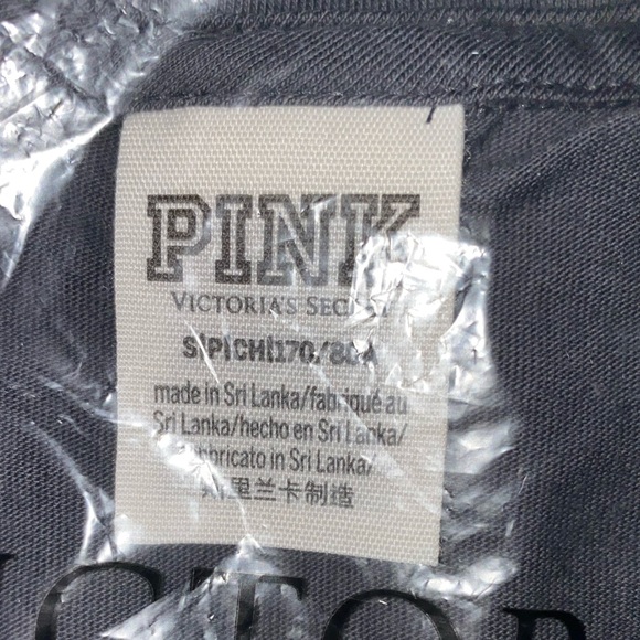 Victoria’s Secret Pink tee pink Bling dog campus  tee pink sequin dog holo gray - Picture 9 of 9